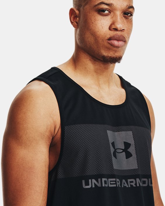 Men's UA Tech™ Graphic Tank in Black image number 3